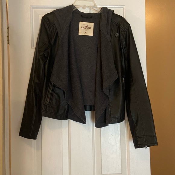 Hollister Jackets & Blazers - Hollister, medium black leather jacket